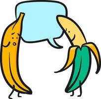 banana personagens desenhando cor vetor ilustração