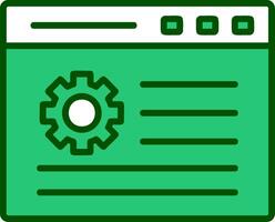 página da web configuração vetor ícone