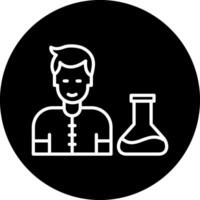 ícone de vetor de cientista