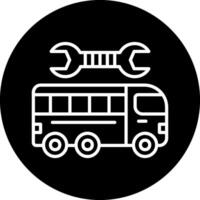 reparação ônibus vetor ícone