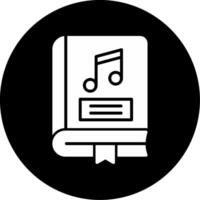 ícone de vetor de livro de música