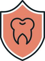 ícone de vetor de proteção dentária