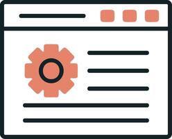 página da web configuração vetor ícone