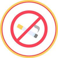 não fumar plano círculo uni ícone vetor