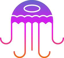 medusa glifo gradiente ícone vetor