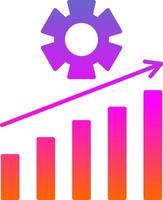 ícone de gradiente de glifo de gerenciamento vetor