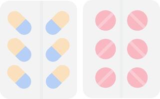 geral medicação plano luz ícone vetor