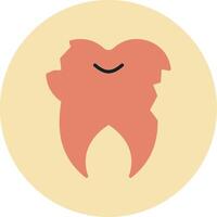 ícone de vetor de dente quebrado