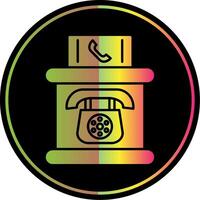 Telefone cabine glifo vencimento cor ícone vetor