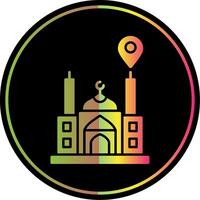 mesquita localização glifo vencimento cor ícone vetor