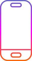 ícone de gradiente de linha de smartphone vetor