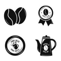 pacote de quatro ícones de bebidas de café vetor