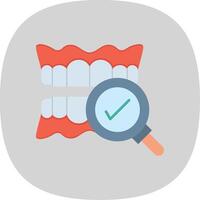 dental checar plano curva ícone vetor