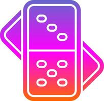 ícone de gradiente de glifo de dominó vetor