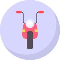 motocicleta plano bolha ícone vetor
