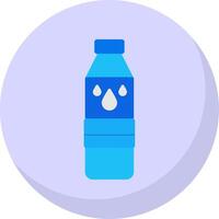água garrafa plano bolha ícone vetor