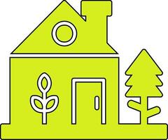 verde casa vetor ícone