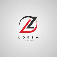 moderno e minimalista plano Projeto z carta logotipo vetor