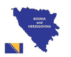 Bósnia e herzegovina fundo. território do país e nacional bandeira. vetor