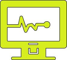 ícone de vetor de eletrocardiograma