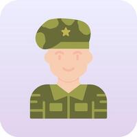 ícone de vetor de soldado