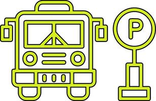 ônibus estacionamento vetor ícone