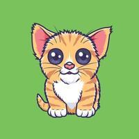 fofa gato animal desenho animado personagem vetor ilustração.