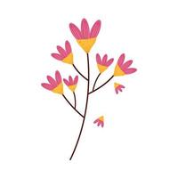 ramo com flores cor de rosa ícone da temporada de páscoa vetor