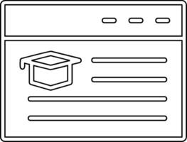 ícone de vetor de educação online