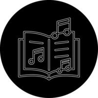 ícone de vetor de livro de música