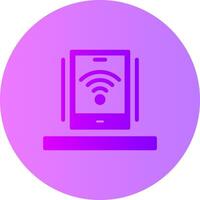 Wi-fi gradiente círculo ícone vetor