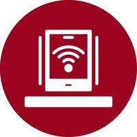 Wi-fi linha círculo ícone vetor