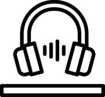 ícone de linha de fones de ouvido vetor