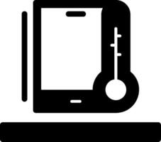 ícone de glifo de termômetro vetor