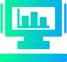 gráfico sólido multi gradiente ícone vetor
