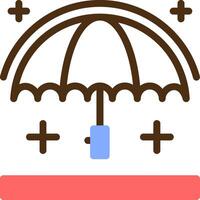 guarda-chuva cor preenchidas ícone vetor