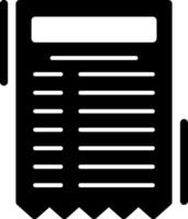 ícone de glifo de fatura vetor