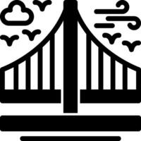 ícone de glifo de ponte vetor