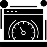 ícone de glifo de velocidade da página vetor
