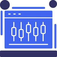 social meios de comunicação analytics sólido dois cor ícone vetor