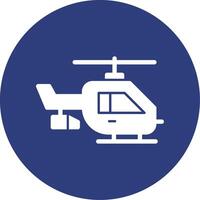 ícone de círculo de glifo de helicóptero vetor