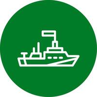 naval navio esboço círculo ícone vetor