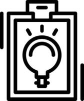 ícone de linha de lâmpada vetor