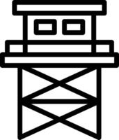 torre de vigia linha ícone vetor