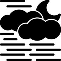 ícone de glifo de neblina vetor