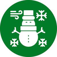 ícone de duas cores de linha de boneco de neve vetor