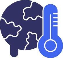 global aquecimento sólido dois cor ícone vetor