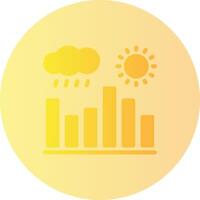 clima dados gradiente círculo ícone vetor