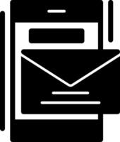 ícone de glifo de e-mail vetor