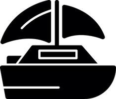 ícone de glifo de veleiro vetor